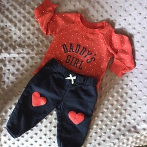 Carter’s Daddy Girl Outfit set 0-3m